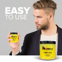 KALIVE Men's Hair Styling Gel 16oz, Strong-Hold and Light Shine all day, No Flaking.