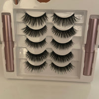 Magnetic eyelashes with eyeliner 5 pairs.