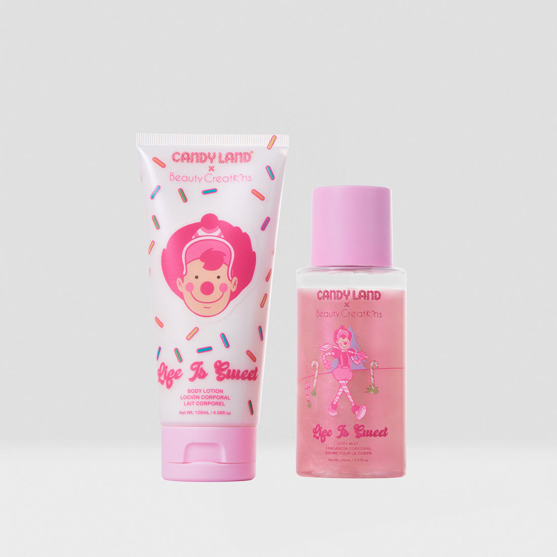 CANDY LAND X BEAUTY CREATIONS LIFE IS SWEET SHIMMER BODY LOTION AND MIST SET