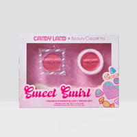 CANDY LAND X BEAUTY CREATIONS SWEET SWIRL CREAM AND POWDER BLUSH & BRUSH SET