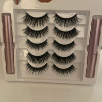 Magnetic eyelashes with eyeliner 5 pairs.