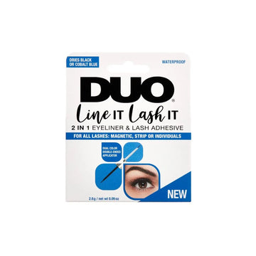 DUO LINE IT LASH IT 2 IN 1 EYELINER & LASH ADHESIVE DUAL COLOR BLACK/COBALT BLUE